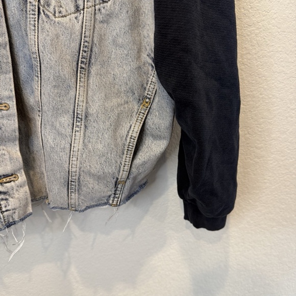 ALLSAINTS Milena Hooded Jacket in Indigo Blue Denim XS/S $269 - Picture 3 of 9